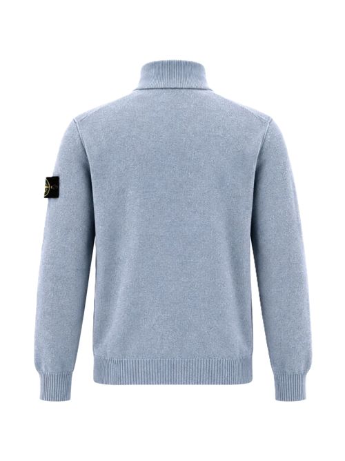 Logo Patch Zipped Sweatshirt Stone Island | L2S15 5100012 S01C4V0049 ASH GREY